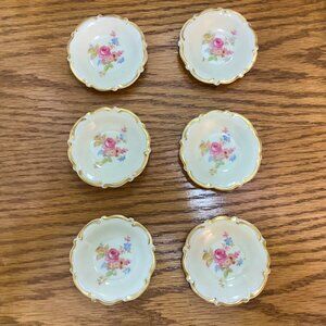 Edelstein Trinket Dishes Bavaria Rose Gold  Petit Four / BonBon  Dishes Set of 6
